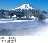 冬季富士山的风景